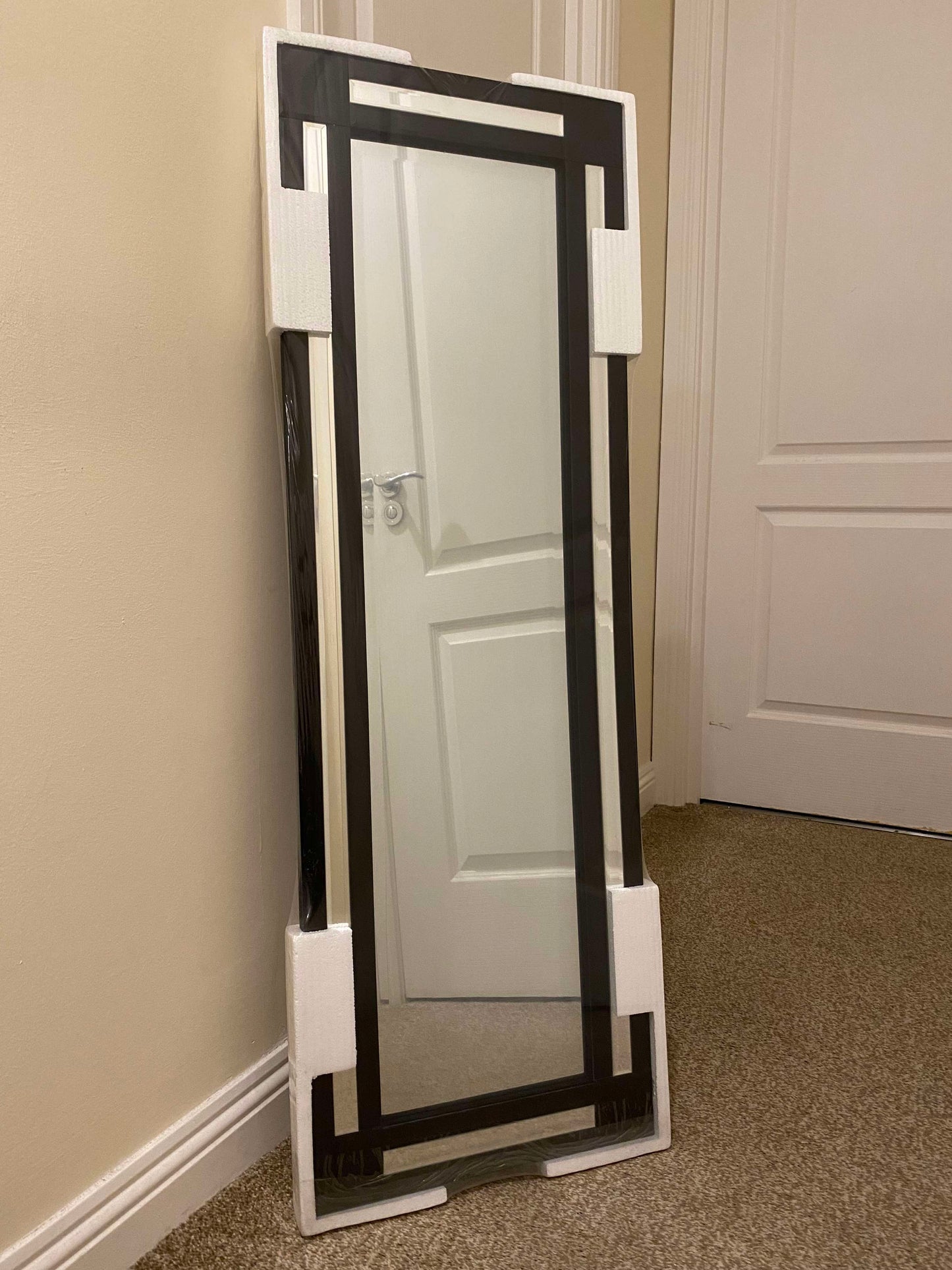 Venice - Black Bevelled Edge Mirror (120 x 40cm)