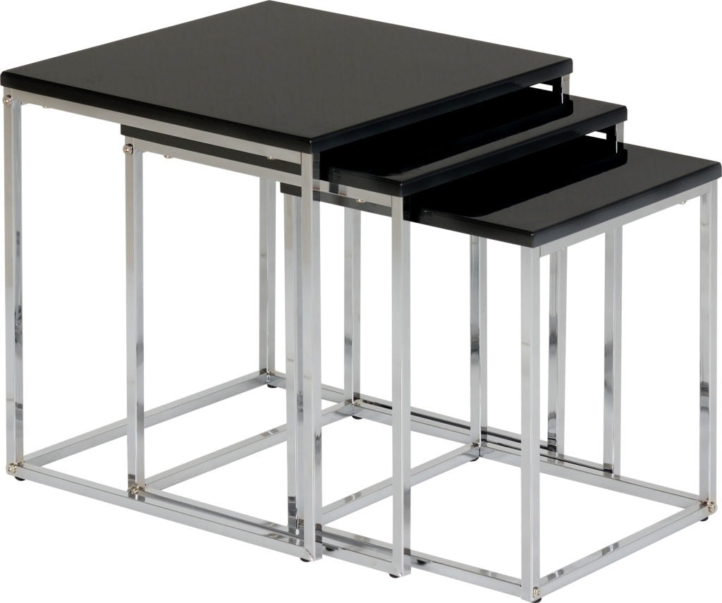 Charisma – Nest Of 3 Tables – Black High Gloss