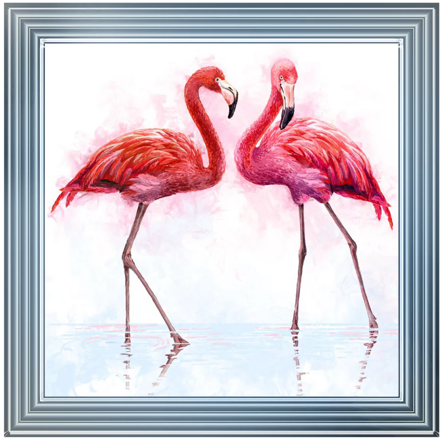 Two Flamingos – Framed Picture