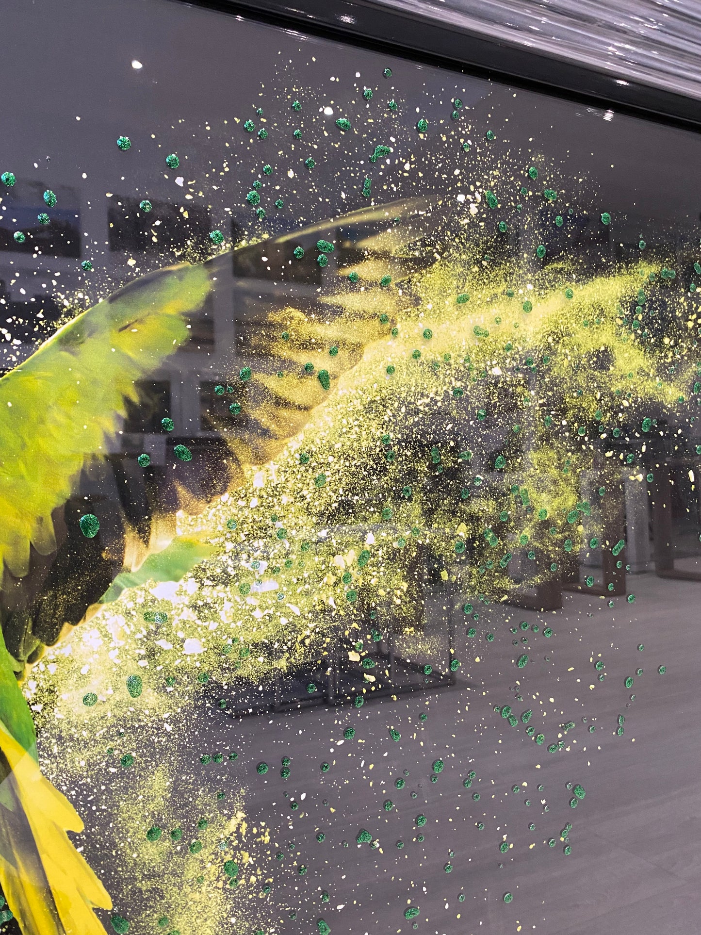 Liquid art detail up close.