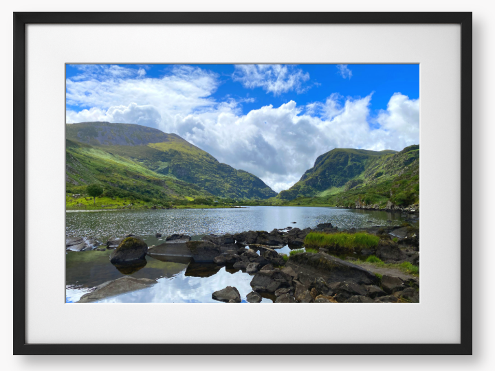 Gap Of Dunloe Black Lake, Ireland - Framed Print