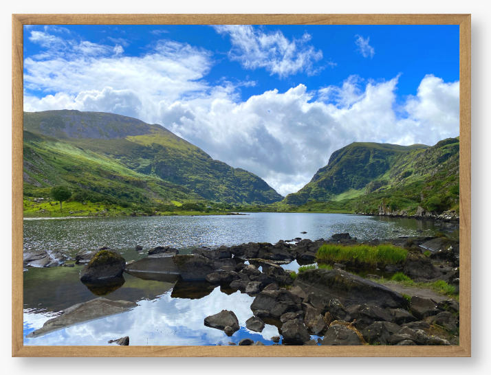 Gap Of Dunloe Black Lake, Ireland - Framed Print