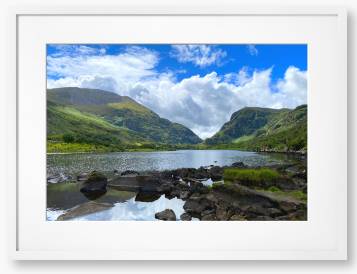 Gap Of Dunloe Black Lake, Ireland - Framed Print