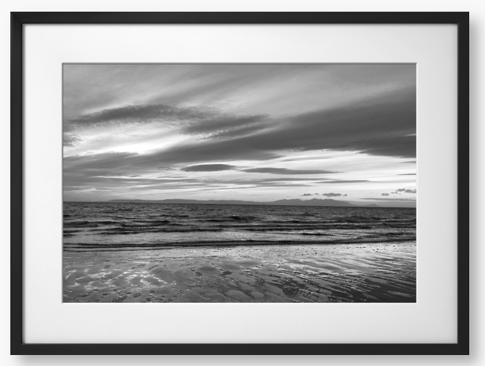 Ayr Beach Sunset - Framed Print