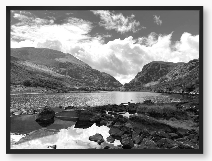 Gap Of Dunloe Black Lake, Ireland - Framed Print