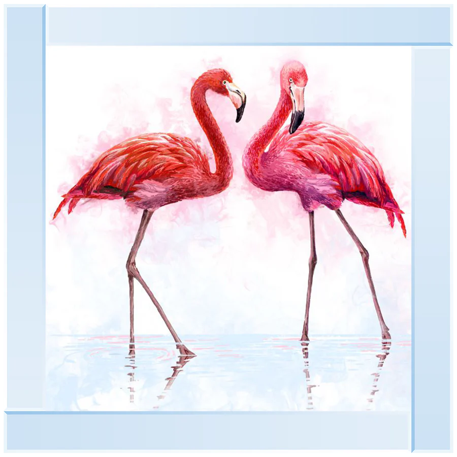 Two Flamingos – Framed Picture