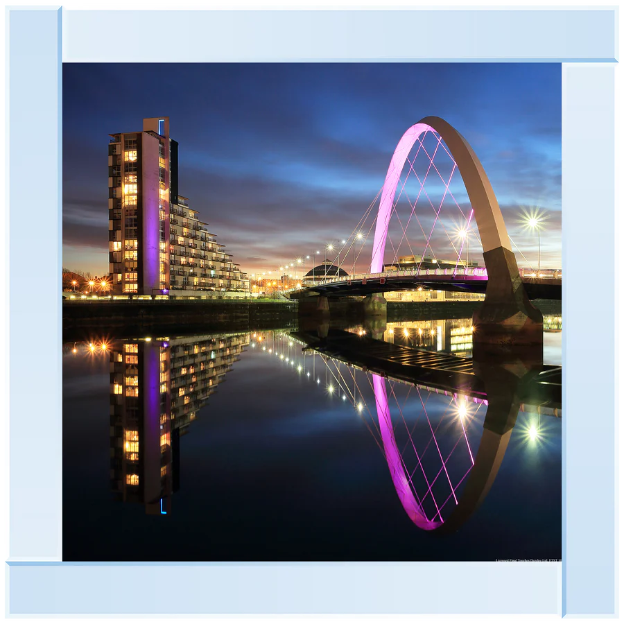 Glasgow Clyde Arc Squinty Bridge – Mirror Framed Picture