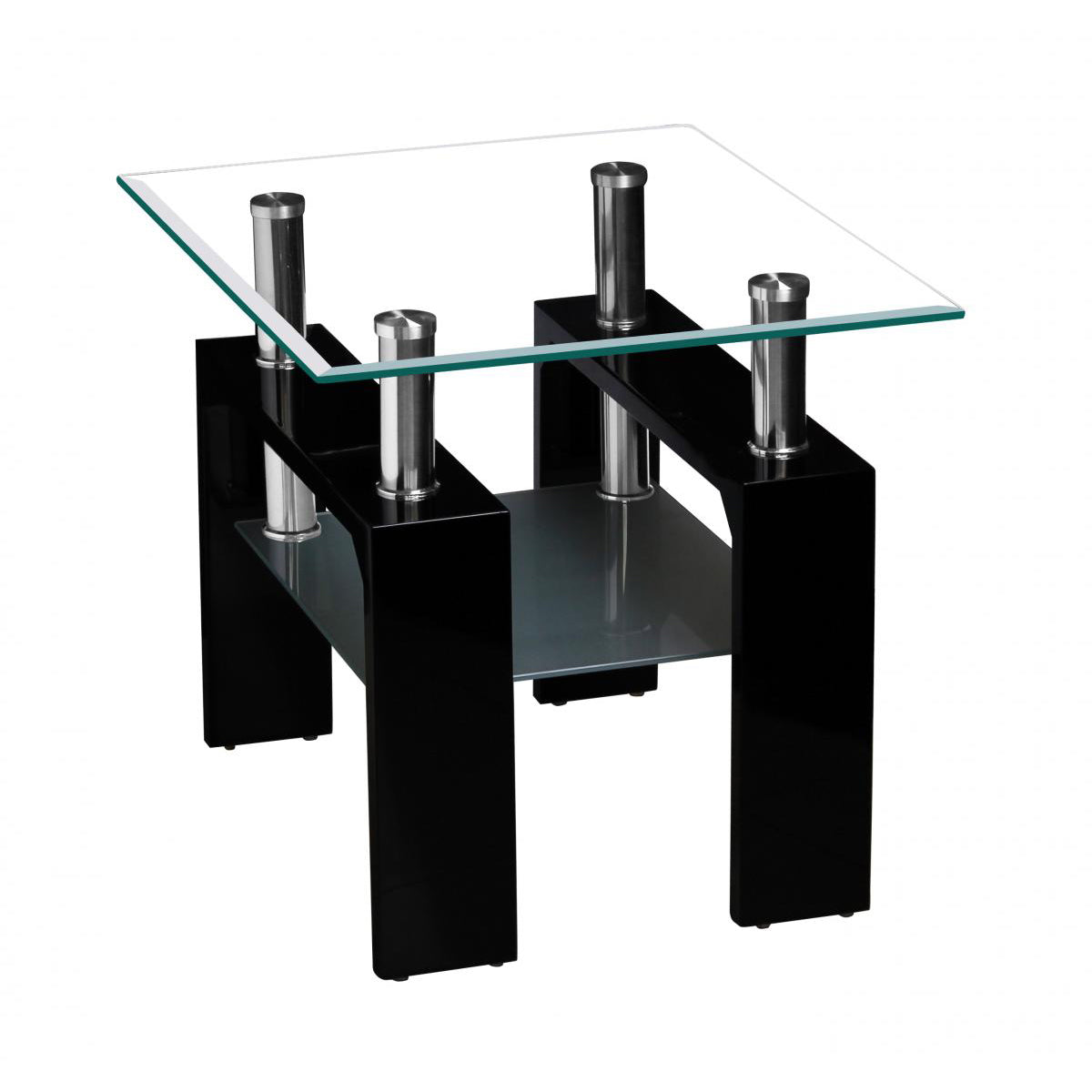 Black high gloss lamp table
