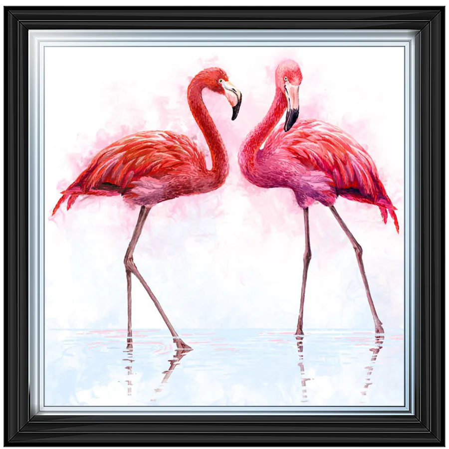 Two Flamingos – Framed Picture