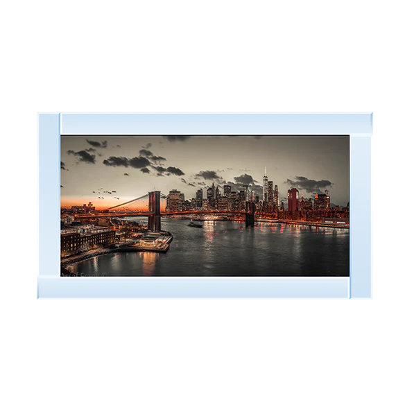 Sunset Evening View Of New York - Framed Picture