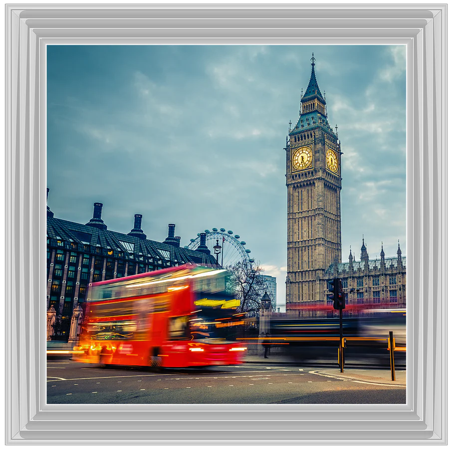 London Red Bus & Big Ben - Framed Picture