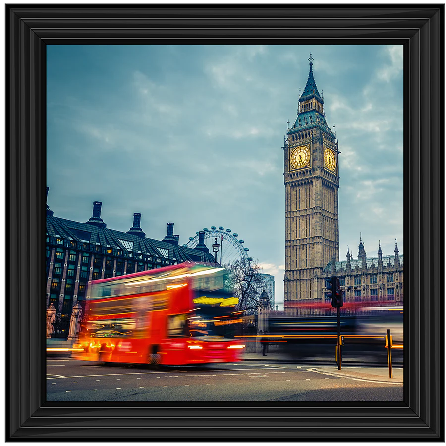 London Red Bus & Big Ben - Framed Picture