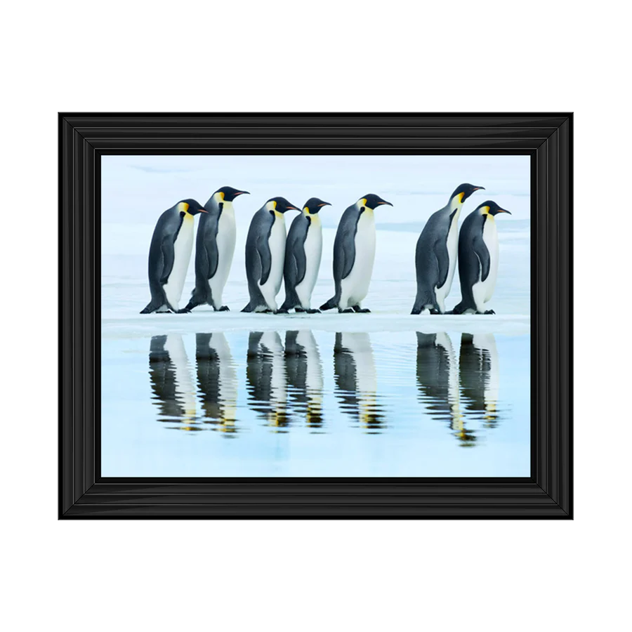Emperor Group Of Penguins - Framed Picture