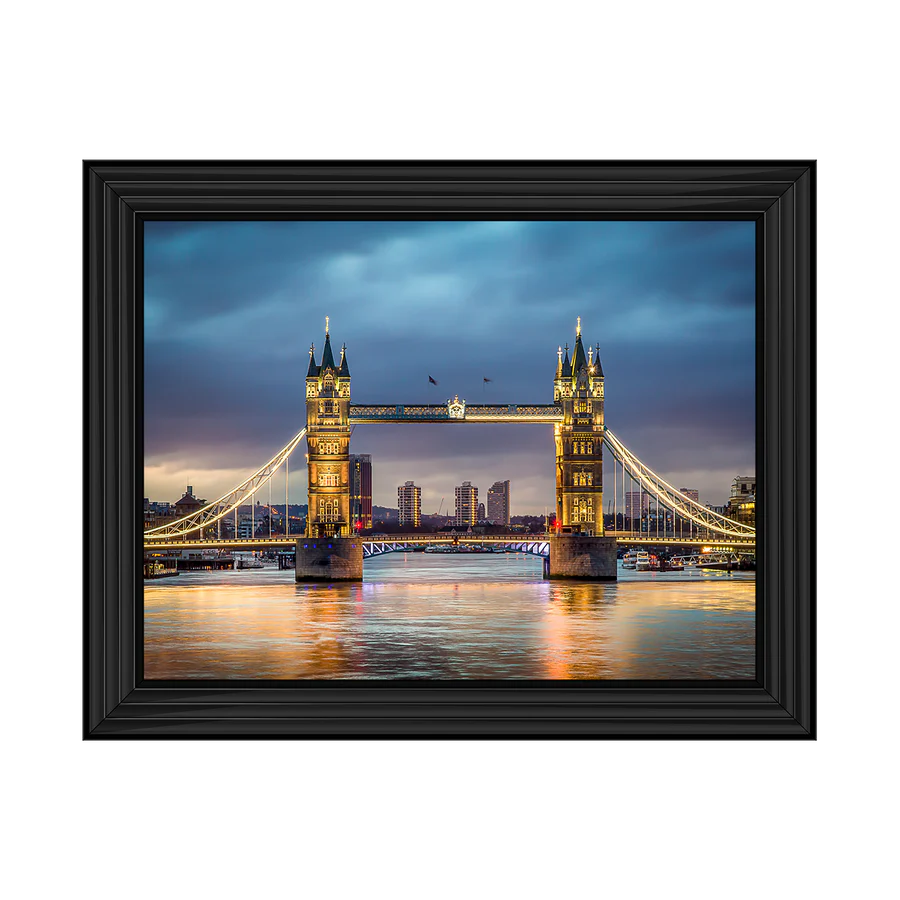 London Tower Bridge At Dusk - Framed Picture
