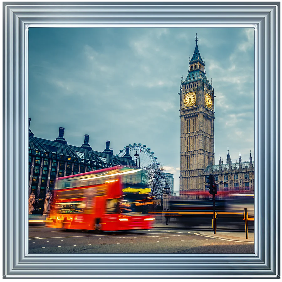 London Red Bus & Big Ben - Framed Picture