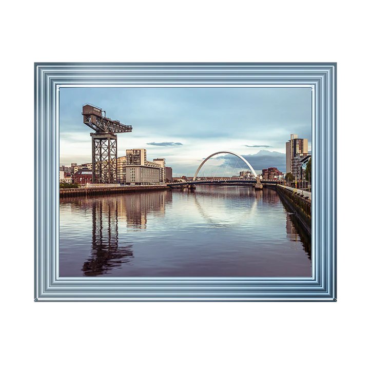 Glasgow River Clyde Bridge & Crane - Framed Picture