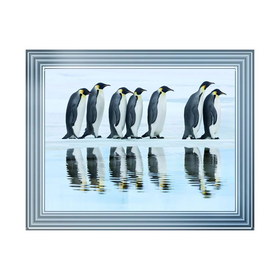 Emperor Group Of Penguins - Framed Picture