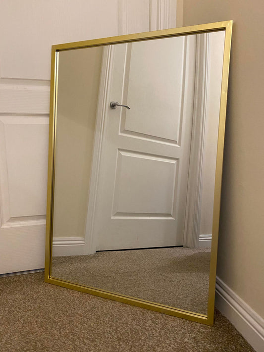 Goldthorpe - Gold Painted Rectangular Mirror (100 x 70cm)