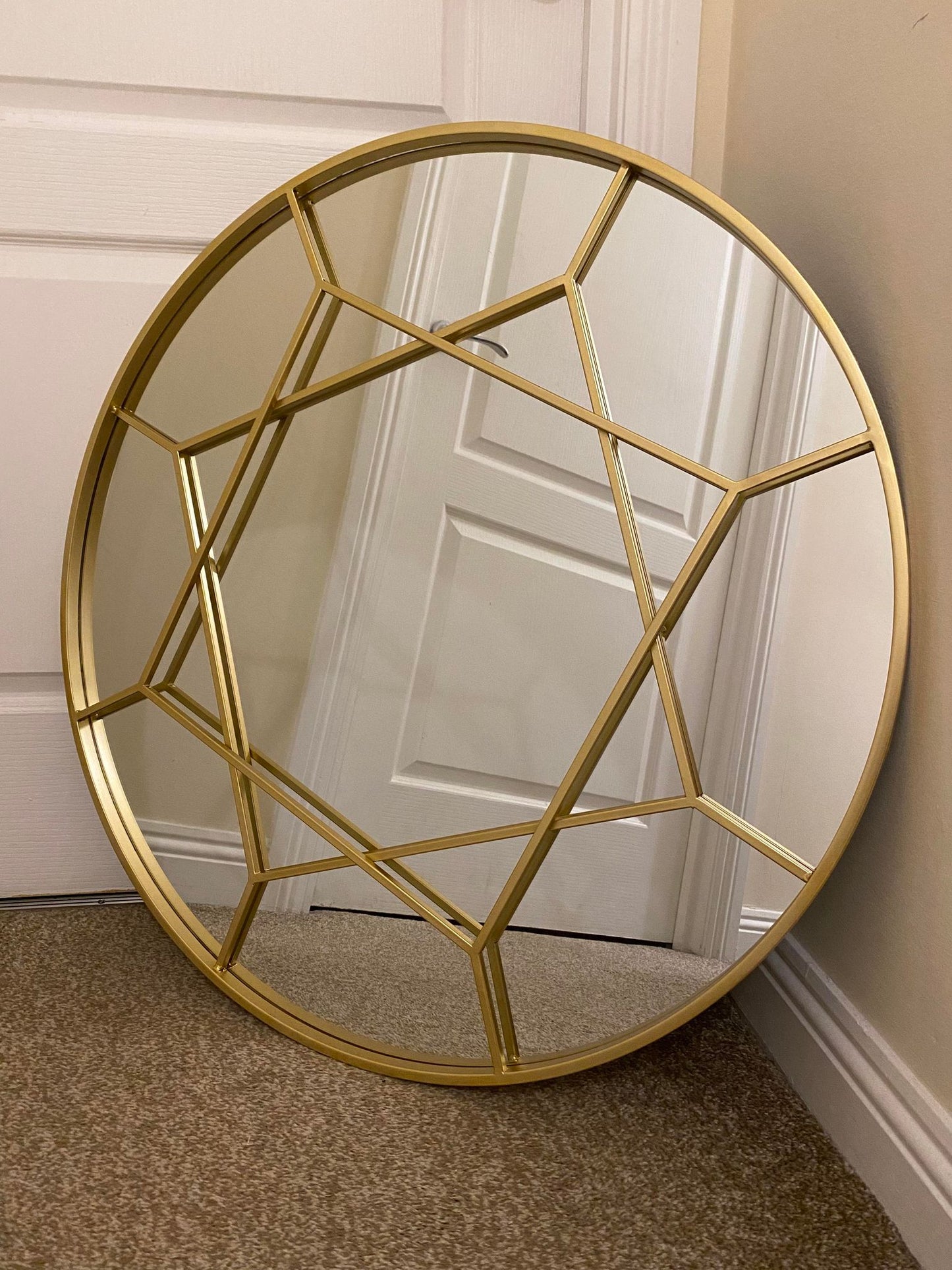 Goldthorpe - Gold Painted Round Mirror (80 x 80cm)