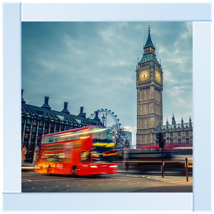 London Red Bus & Big Ben - Framed Picture
