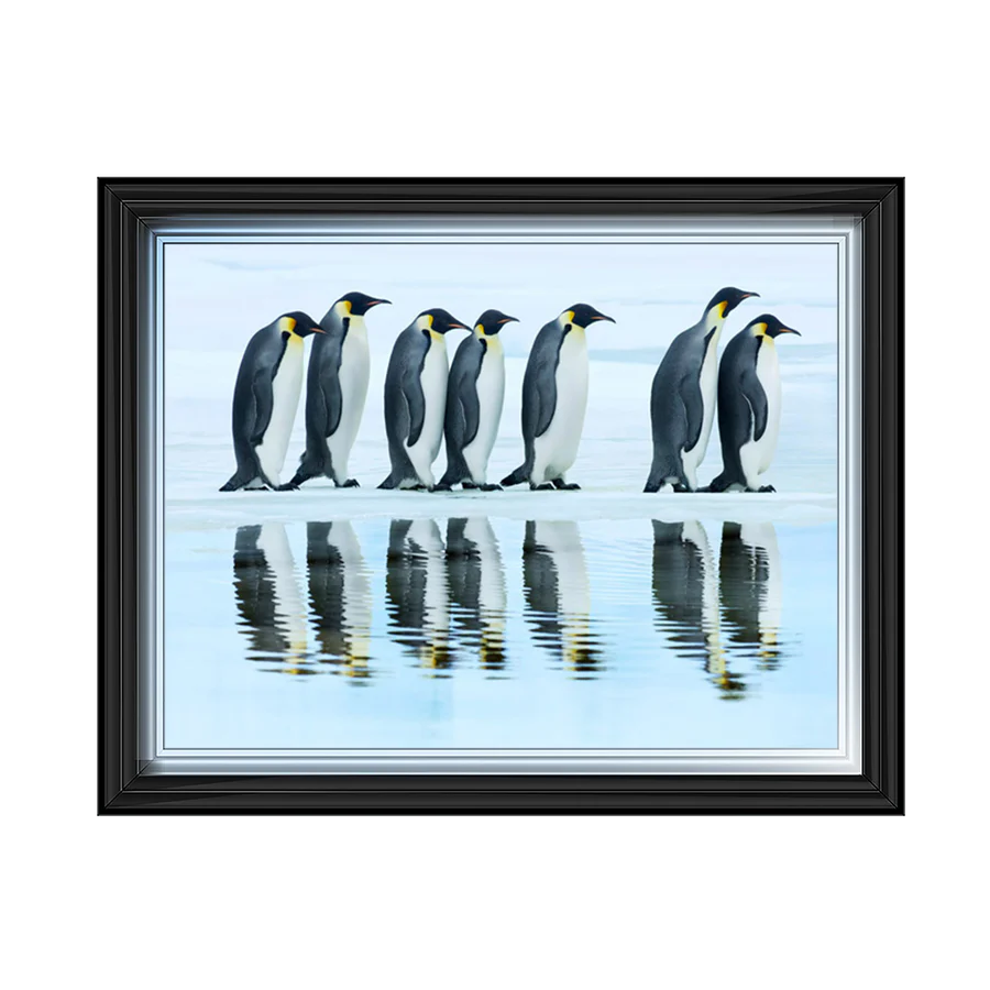 Emperor Group Of Penguins - Framed Picture