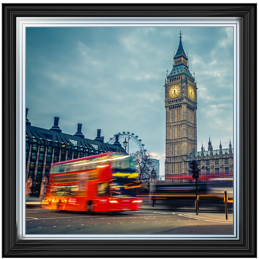 London Red Bus & Big Ben - Framed Picture