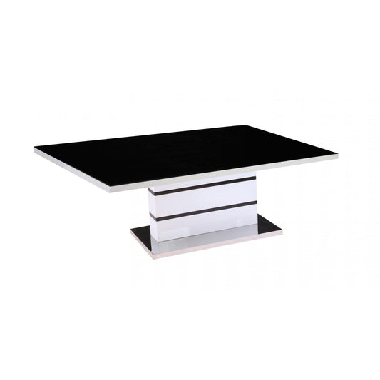 Black and white coffee table on a white background