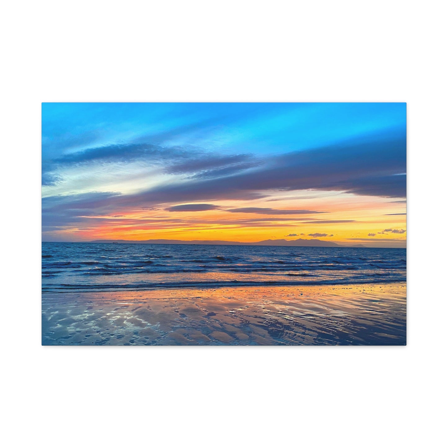 Sunset over the ocean with a colourful sky