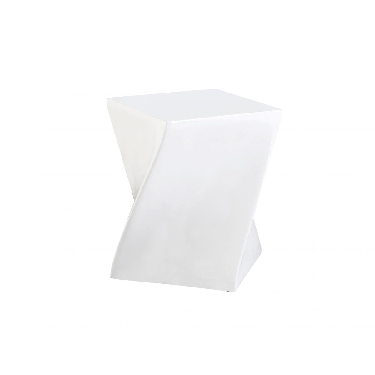 White High Gloss Lamp Table