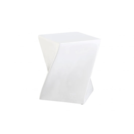 White High Gloss Lamp Table