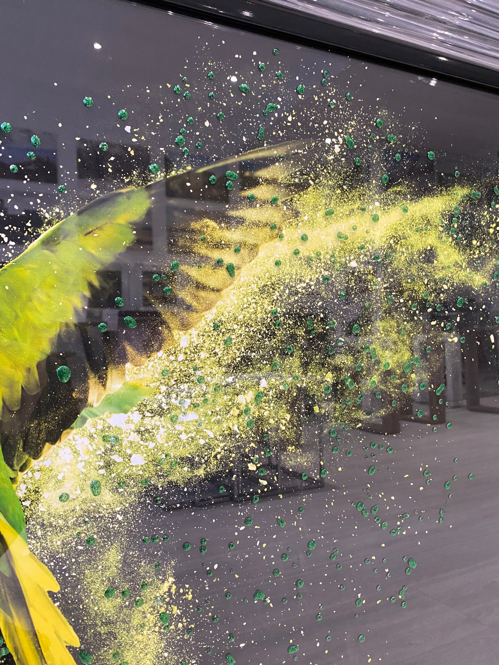 Liquid art detail up close.