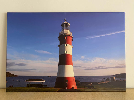 Plymouth Hoe Lighthouse Canvas Print