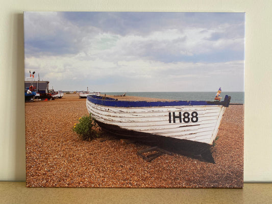 The White Boat Canvas Print