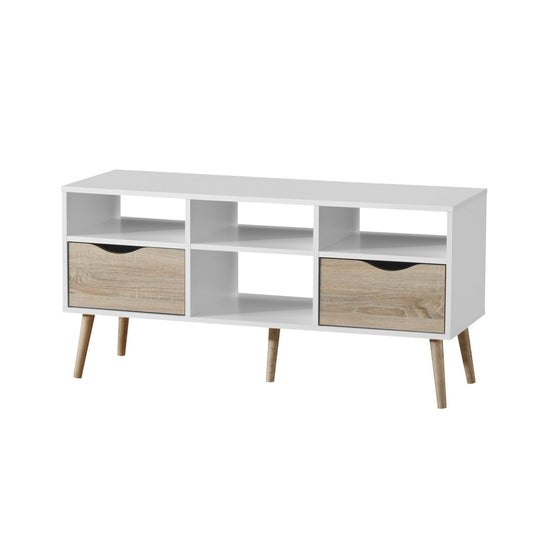 Marple - Large TV Unit - White & Oak Effect
