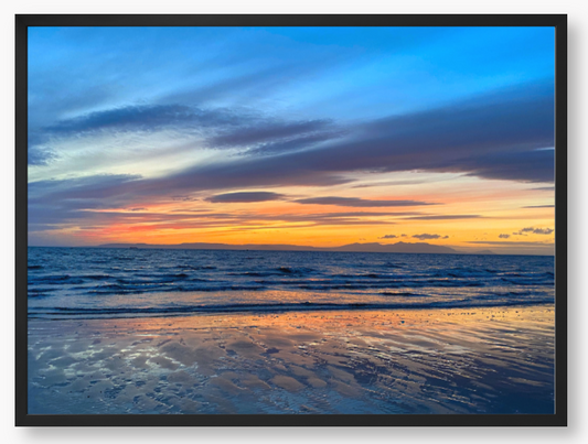 Ayr Beach Sunset - Framed Print