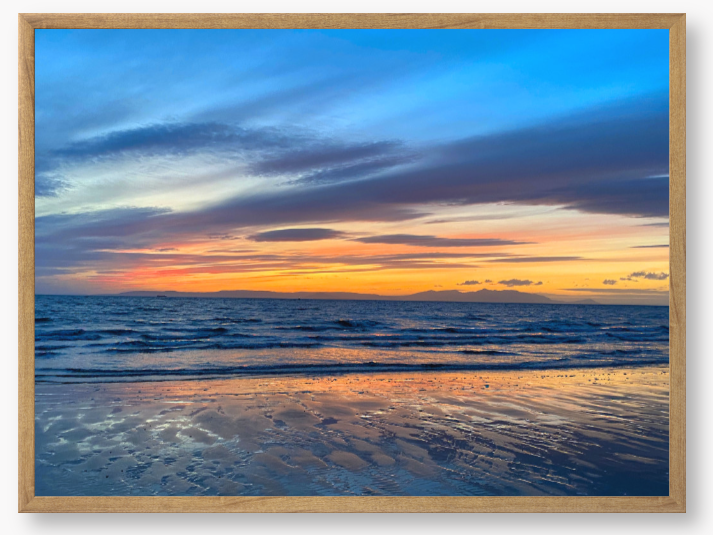 Ayr Beach Sunset - Framed Print