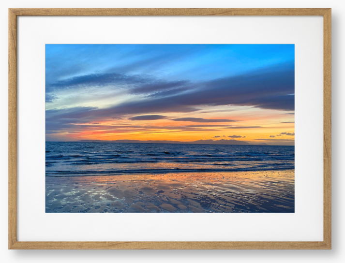 Ayr Beach Sunset - Framed Print
