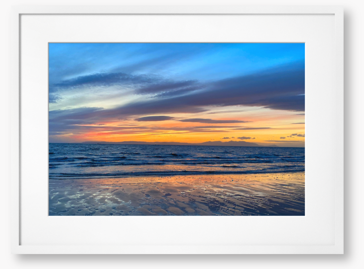 Ayr Beach Sunset - Framed Print