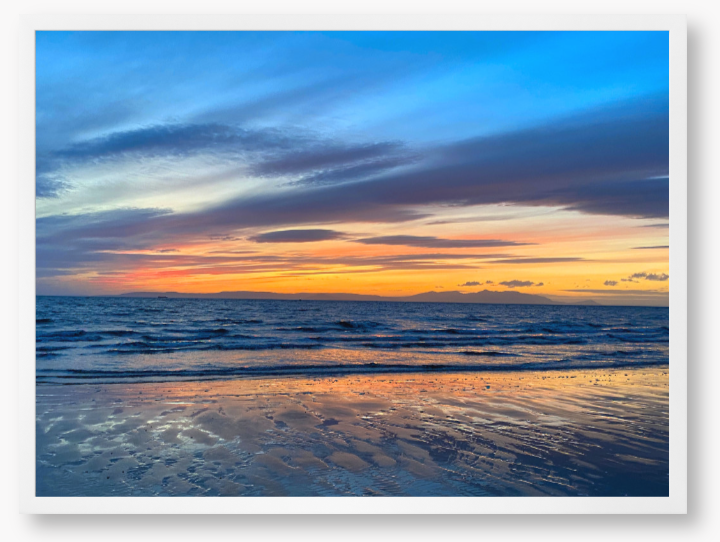 Ayr Beach Sunset - Framed Print