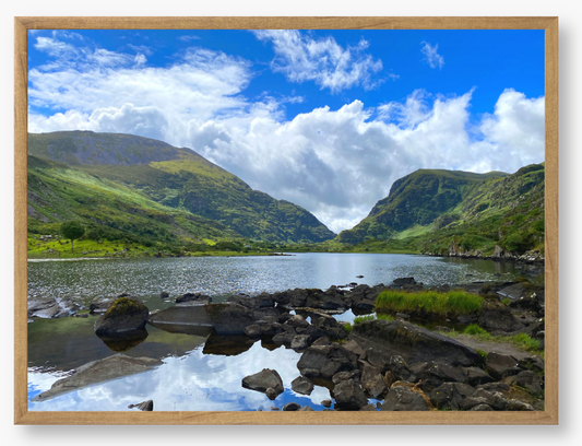 Gap Of Dunloe Black Lake, Ireland - Framed Print