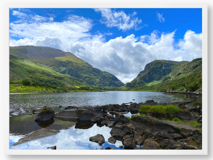 Gap Of Dunloe Black Lake, Ireland - Framed Print