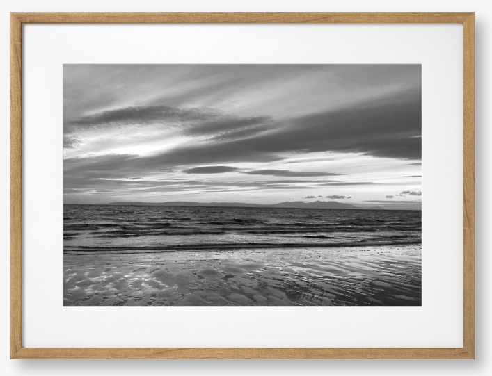 Ayr Beach Sunset - Framed Print