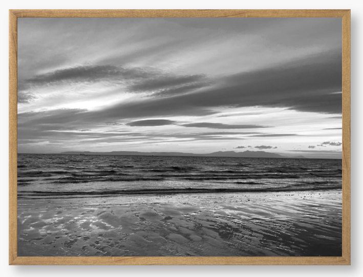 Ayr Beach Sunset - Framed Print