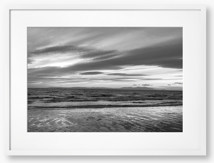 Ayr Beach Sunset - Framed Print
