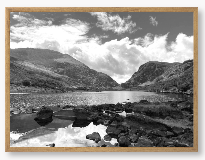 Gap Of Dunloe Black Lake, Ireland - Framed Print