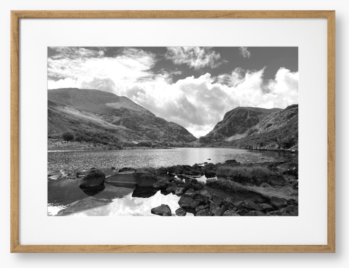 Gap Of Dunloe Black Lake, Ireland - Framed Print