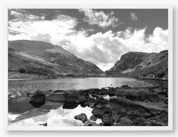 Gap Of Dunloe Black Lake, Ireland - Framed Print