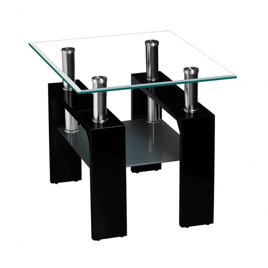 Mayfair - High Gloss Lamp Table - Black