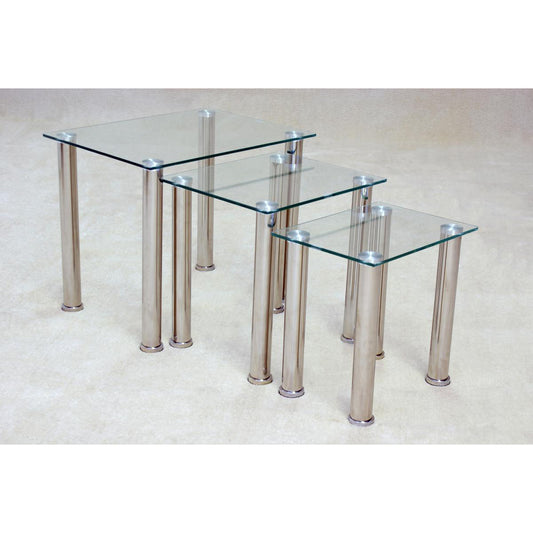 Manhattan - Nest Of Tables - Clear Glass