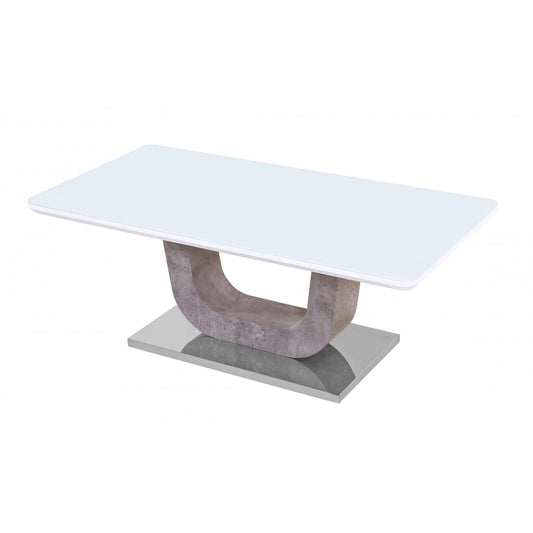Topaz - Coffee Table - White Glass